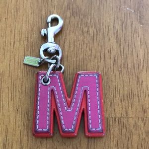 Coach initial keychain